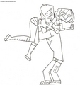 GwenXTrent "say you'll go out with me" line art base. - total-drama-island photo