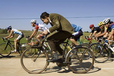 Mr. Bean on Bycicle!