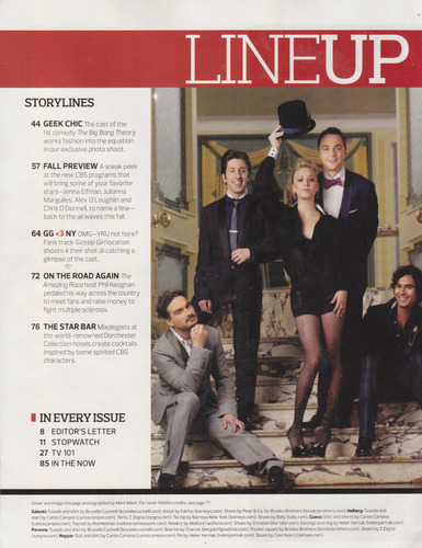  Jim and Kaley (with the rest of TBBT cast) on Watch Magazine (scans)