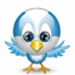 Blue Birdy Smiley - keep-smiling icon