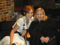 CW President Dawn Ostroff with Cast member Bethany Joy Galeotti visiting the set of OTH today - one-tree-hill photo