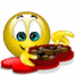 Chocolate smiley - keep-smiling icon