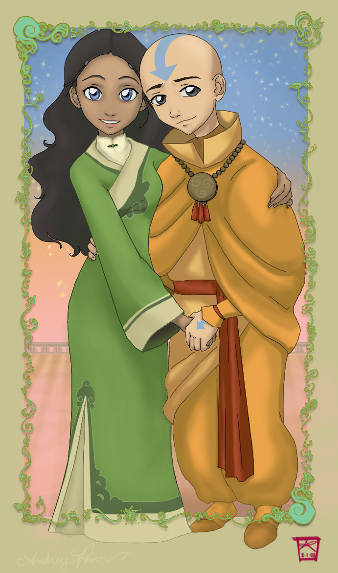 Fan Art of Katara and Aang ^___^ for fans of avatarluver990. 