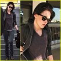 Kristen Stewart makes her way through LAX airport in Los Angeles - twilight-series photo
