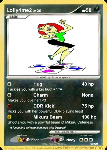 Lolly4me2 Pokemon Card!
