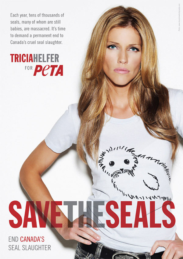 Tricia Helfer's'Save the Seal' Ad