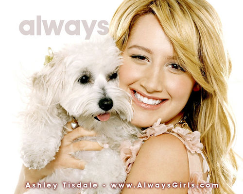  Ashley Tisdale and Her Dog