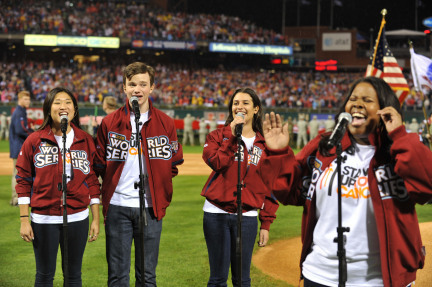 Cast Singing @ Major League Baseball World Series