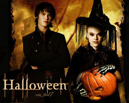  halloween achtergrond - twilight cast
