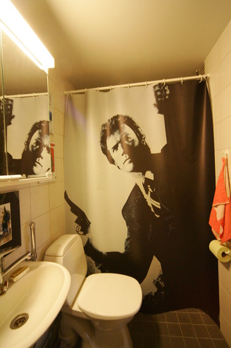 The Enforcer shower curtain