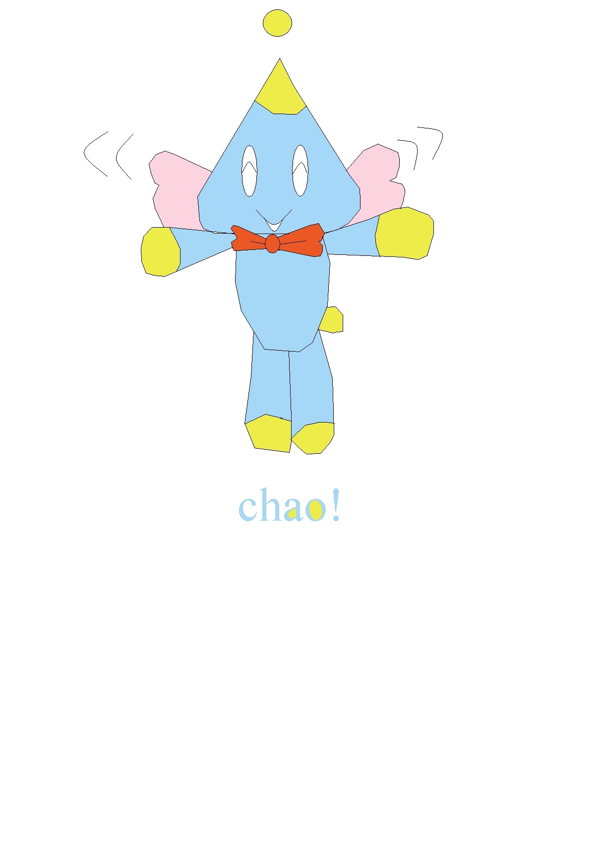 cheese screaming "chao!" Cheese the chao Fan Art