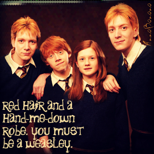 red hair and a handmedown robe? Weasleys Fan Art
