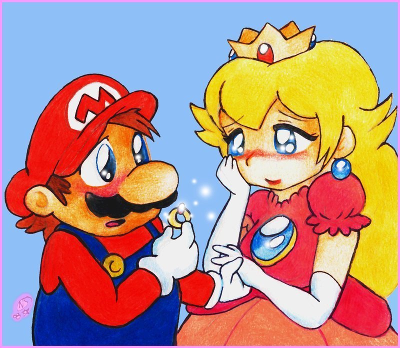 princess peach and mario kissing. Ring - Mario and Peach Fan