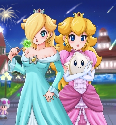 princess rosalina and princess peach and princess daisy. Peach and Rosalina Festival