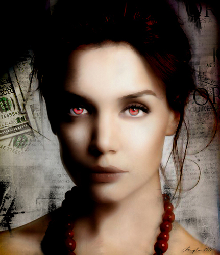 Red-Eyed Katie Holmes