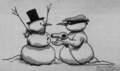 funny snowmen - christmas photo
