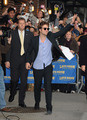 Rob arriving at the Letterman show - twilight-series photo