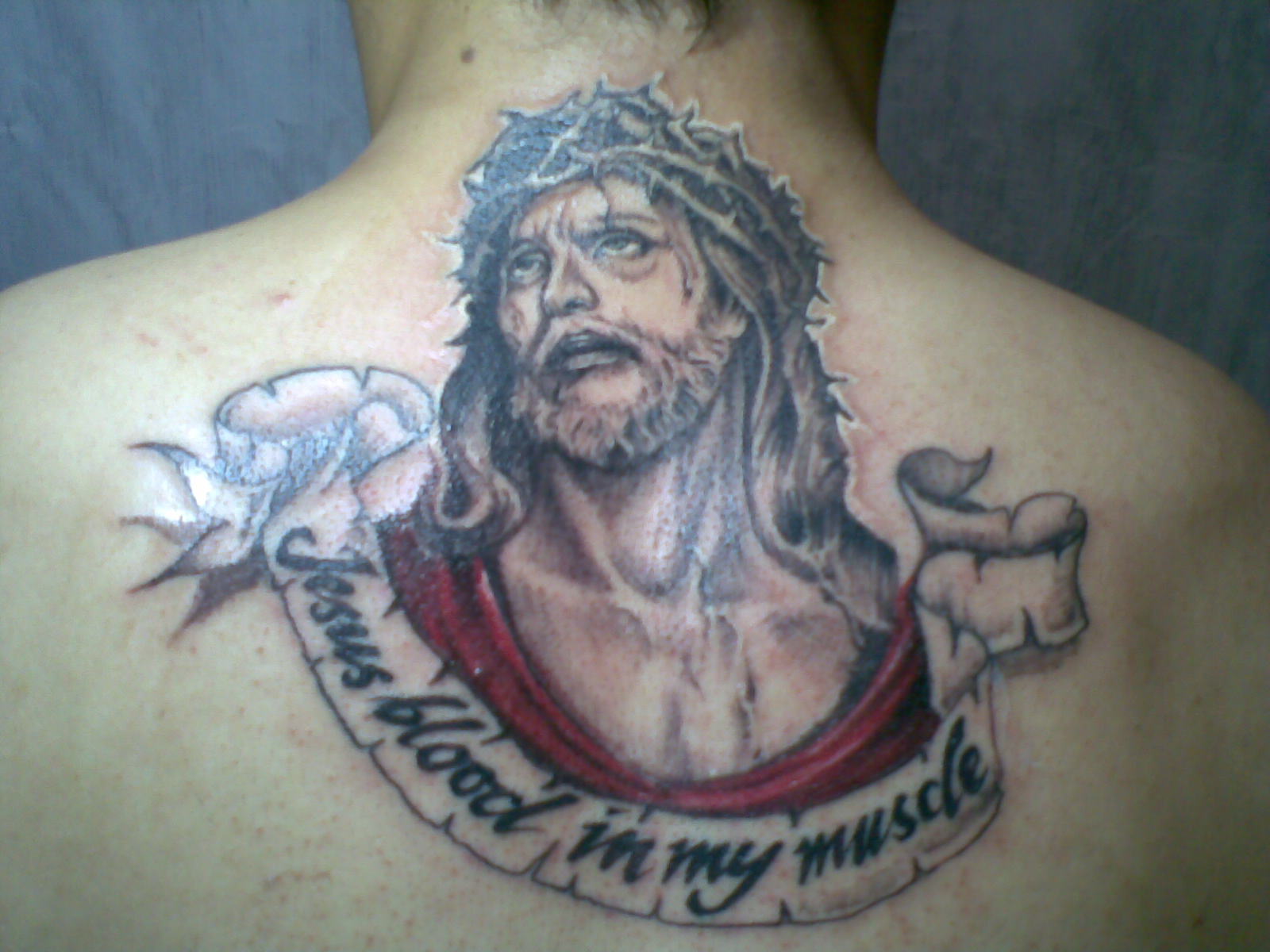Jesus Blood Tattoo