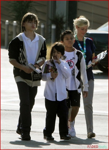 prince,paris and blanket going to the library