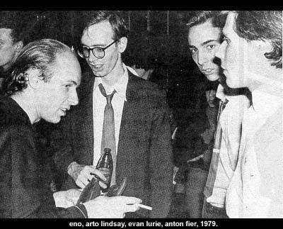 Eno, Arto Lindsay, Evan Lurie, Anton Fier '79