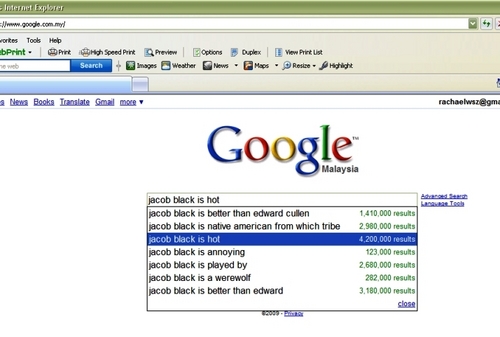  Google says: jacob black is hot