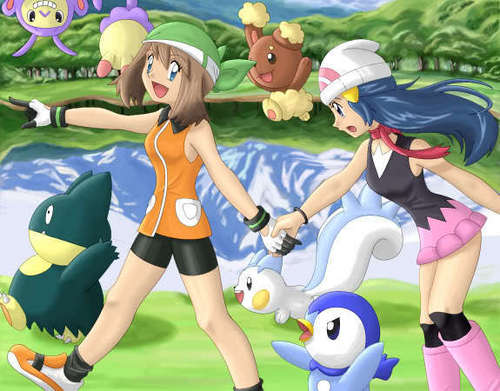  May, Dawn and their pokémon