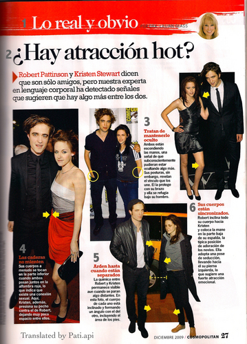  Rob and Kristen in an artigo in Cosmo magazine Chile