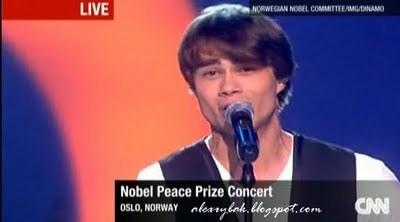 Alex at the Nobel peace prize concert