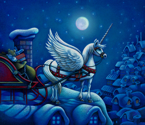 fantasy images christmas unicorn wallpaper  background