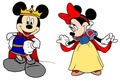 Prince Mickey and Princess Minnie - Snow White - disney fan art