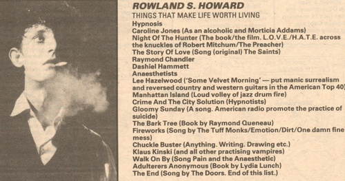  Rowland S.Howard - Portrait of Artist as Consumer