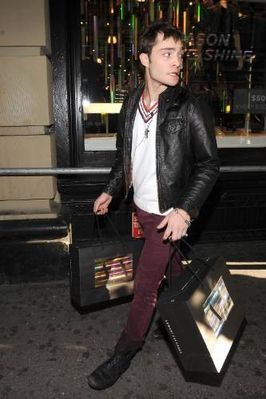  Ed Westwick Shops For Holiday Gifts at Armani Exchange in NYC