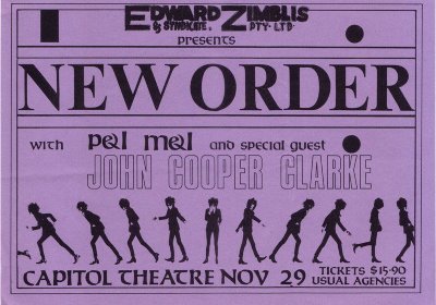 New Order, Pel Mel, John Cooper Clarke