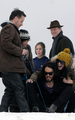 Russell Brand and Katy Perry sledging in London - celebrity-couples photo