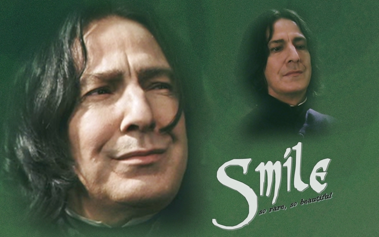 Wallpaper of smile for fans of Severus Snape. 