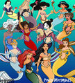 Disney Pinup Mermaids - disney fan art