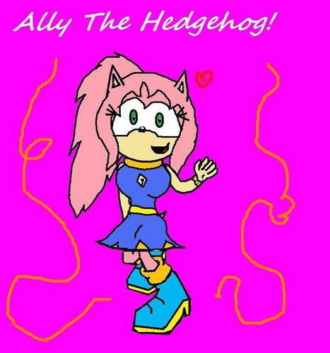  My Sonic character:Ally the hedgehog!