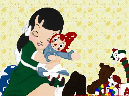 Raggedy Ann and Andy,Wallpaper