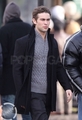 Chace and Taylor (January 8) on set - chace-crawford photo