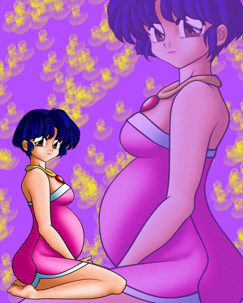 Ranma and Akane Photo: Akane pregnant.