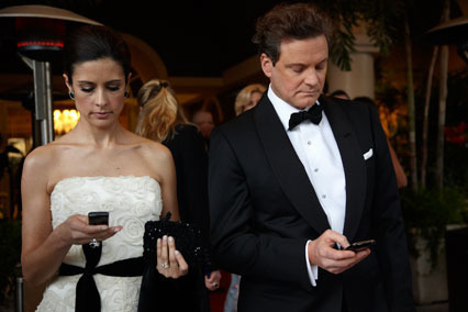  Colin Firth and wife Livia Giuggioli attend 67th Golden Globe Awards