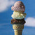  a 3 scoop ice cream cone