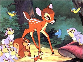  What is the first word Bambi said?