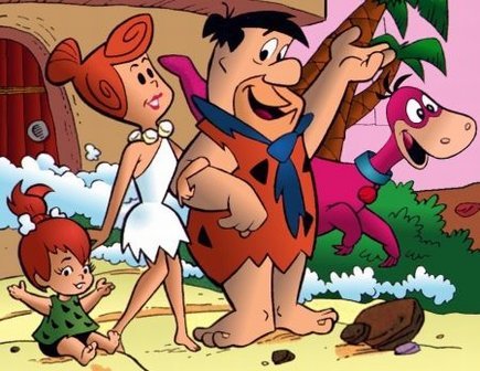  T/F: The first couple to be shown in lit together on prime time TV were Fred and Wilma Flintstone.