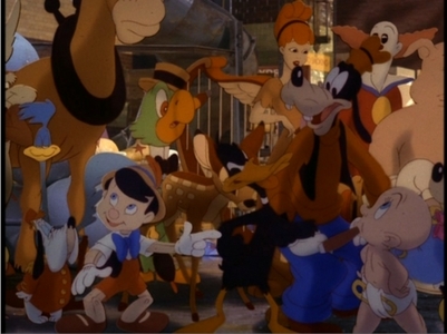  How many 디즈니 characters make apperences in "Who Framed Roger Rabbit"
