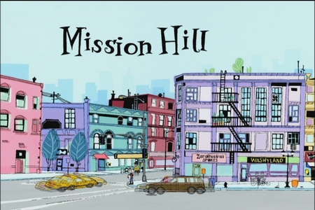  What fictional city is the neighborhood of Mission 爬坡道, 小山 set in?
