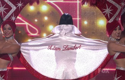  She sang in the finale and she wore a costume which has the words "Adam Lambert". Who is she?