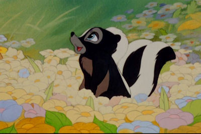 What is the name of Bambi's skunk friend?