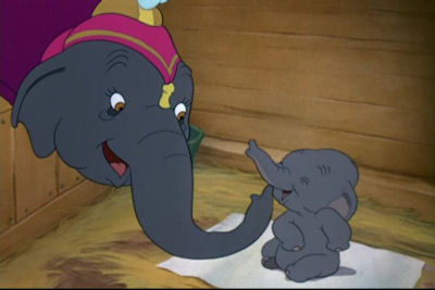 Mrs Jumbo (Dumbo's mother)speaks how many times ?