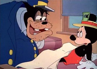 In "Mr. Mouse Takes a Trip" (1940), what train stop were Mickey & Pluto trying to get to?